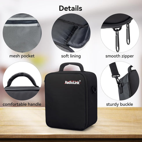Radiolink EVA Carrying Case with Shoulder Strap, Portable Waterproof Bag for RC8X Radio Transmitter and Accessories,