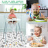 100 Pack 28"x47" Drydiet Disposable Floor Splat Mats for Under High Chair with Animals Print, Waterproof Plastic Floor