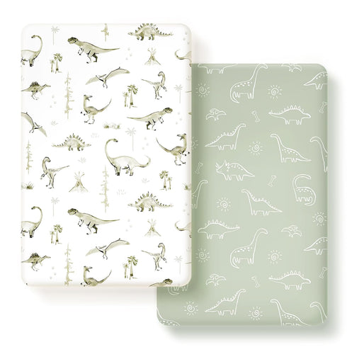 GRSSDER Pack n Play Sheets Fitted 2 Pack, Stretchy Ultra Soft Pack