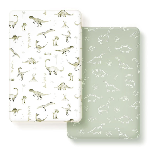 GRSSDER Pack n Play Sheets Fitted 2 Pack, Stretchy Ultra Soft Pack