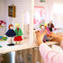 Wooden Dollhouse Family Set of 7, Mini Figures for Pretend Play, Classic Doll House Accessories for Kids & Toddlers