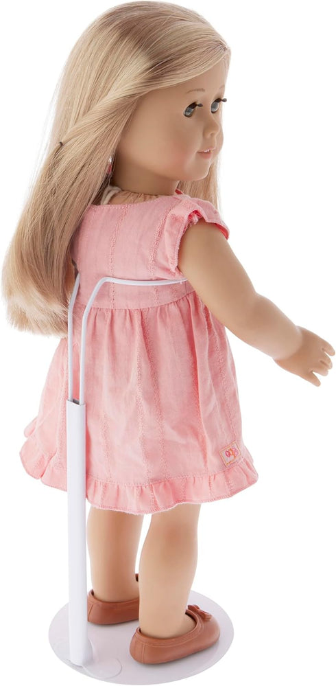 Plymor Adjustable Doll Stand - White, Fits 15 to 21 Inch Dolls, Waist 3 to 4 Inches Wide, Pack of 3