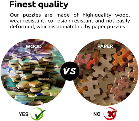 1000 Pieces Wooden Jigsaw Puzzle for Adults, Dogs Puzzles DIY Home Decor Game Toy Gift for Family (29x20In)