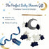 Handmade Crib Mobile - Blue Moon, Stars & White Clouds for Boys