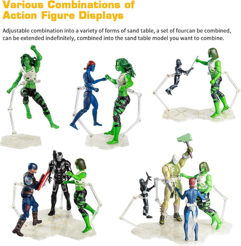 DDUNG Action Figure Stand, Versatile and Sturdy Display Holder Base for 6-8 inch Models, 2 Pcs