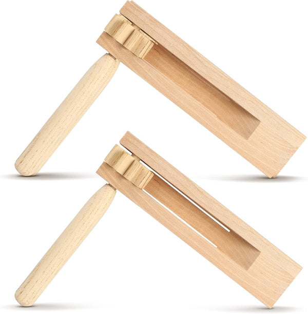 Gadpiparty 2 Pieces Wooden Spinning Ratchet Noise Maker - Traditional Grogger Toy for Parties and Celebrations