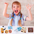 Face Change Cube Game, Wooden Face Changing Magic Cube Game with Bell, Mini Expression Puzzle Building Blocks for Kids.