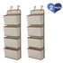 Delta Children 4 Pocket Over The Door Hanging Organizer, 2 Pack, Easy Storage Solution, Beige
