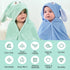 27.5x55 Inch, Coral Velvet Hooded Baby Towel - Cute Animal Print, Ultra-Absorbent & Quick-Drying for Newborn to Toddler