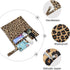 Gravopti Set 2, Brown Leopard Print Wet Dry Bags of Reusable Waterproof Organizer with Zipper Pockets for Baby Diapers