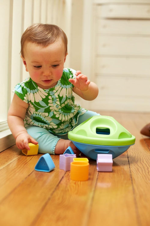 Green/Blue Green Toys Shape Sorter for 6 months +
