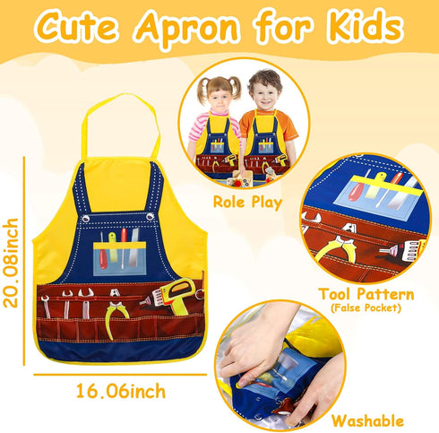 Set 39 2 3 4 3-5 TONZE Kids Tool with Apron, PCS Wooden Toddler Tool Bench Box Montessori Toys for Year Old Boys Girls