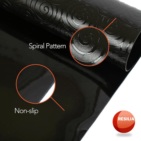 48 Inch 48 Inch, RESILIA - Under High Chair Splat Mat, Premium Heavy-Duty Spill & Splash-Proof, Swirl Spiral Pattern