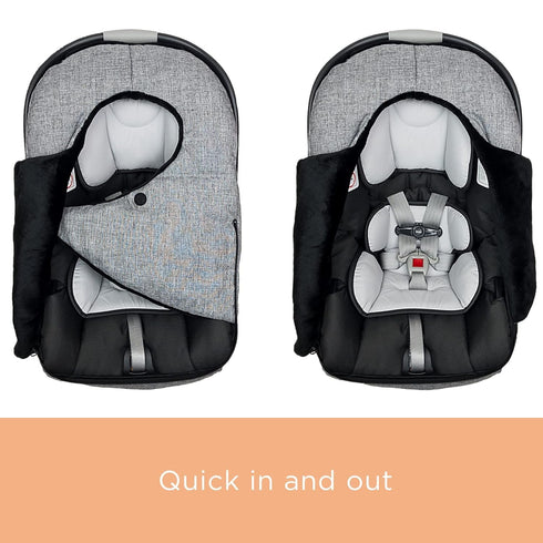 liuliuby Winter Carseat Covers for Baby | Infant Car Seat Cover Baby | Doona Accessories | Warm & Thick Fleece Canopy
