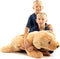 Giant Stuffed Animal Dog, Plush Dog Body Pillow for Kids, Large Stuffed Dog, 35x15in, Brown