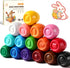 Egg Crayons for Toddlers 1-3, 16 Colors Jumbo Easy-Grip Crayons with Anti-Roll