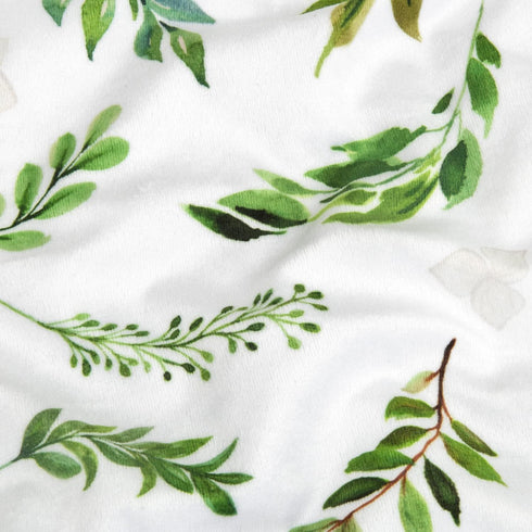 BORITAR Floral Leaf Baby Blanket for Boys Girls Super Soft Double Layer Minky with Dotted Backing for Nursery Stroller Crib Bed Newborns Spring Summer Fresh Design 30 x 40 Inch(75x100cm) by BORITAR