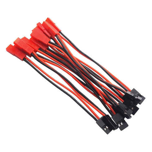 10Pack ShareGoo 10CM 20AWG JST Female Plug to JR Male Servo Receiver Connector Adapter Cable for RC Car