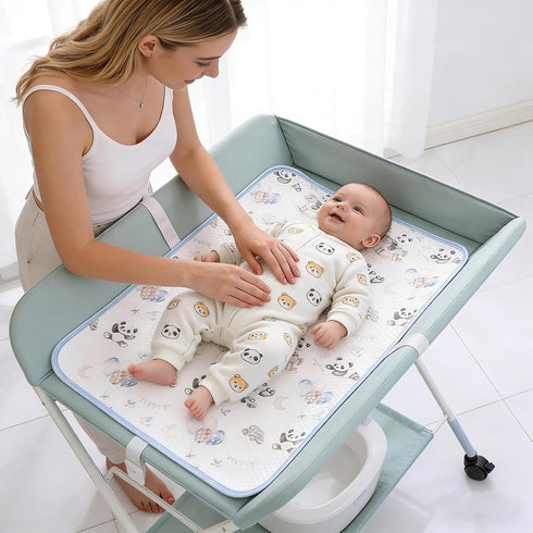 Generic 70x50cm Changing Mat - Waterproof Reusable Diaper, Pad Cover Soft Breathable Liner with Quick Absorb for Infant