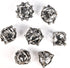 UBEUCK 7PCS Skull and Dragon Metal DND Dice Set for Dungeons & Dragons, Multi-Faceted RPG (Antique Nickel)