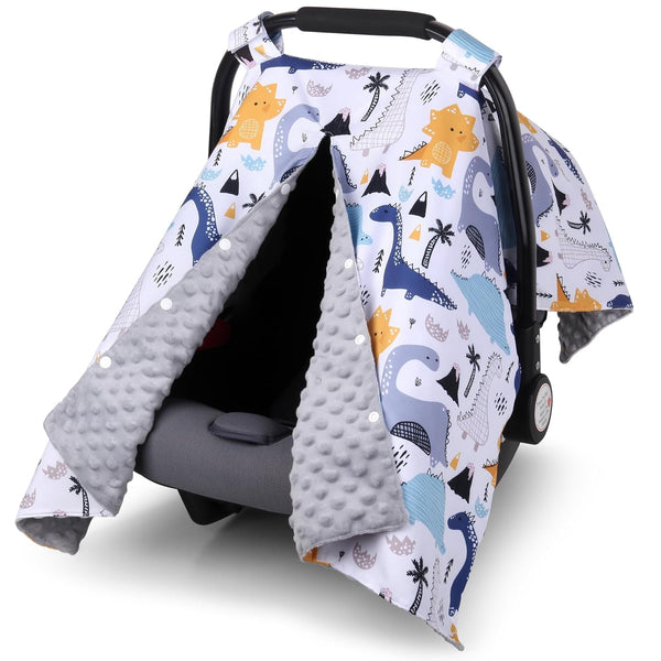 Rquite Baby Car Seat Cover, Carseat Covers Baby Boy, Minky Infant Car