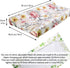 HNHUAMING Floral Crib Sheet and Changing Pad Covers