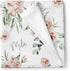 Stork Wares Soft Floral Rose Personalized Baby Girl Swaddle Blanket, White, 30x40inch (BB339)