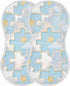 tplaotee 22x11in Cute Silver Jigsaw Puzzle Cotton burping Cloths Soft Touch Baby wash Cloth for Babies Girls and Boys