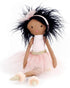 MON AMI Pink Ballerina African American Doll – 15”, Soft & Cuddly Plush Doll, Great Gift for Kids