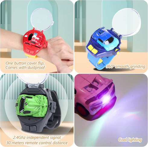 Light,2.4 Tomatong Remote Control Car Watch Toys with LED GHz Mini Racing Cars Wrist Toy for Kids,RC Small Car