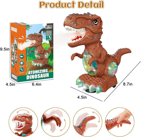 3-5, 3 4 2 4, Dinosaur Toys for Toddlers Roaring Light Up Dino Toys for Year Old Boy Girl with Flash Lights, Moving