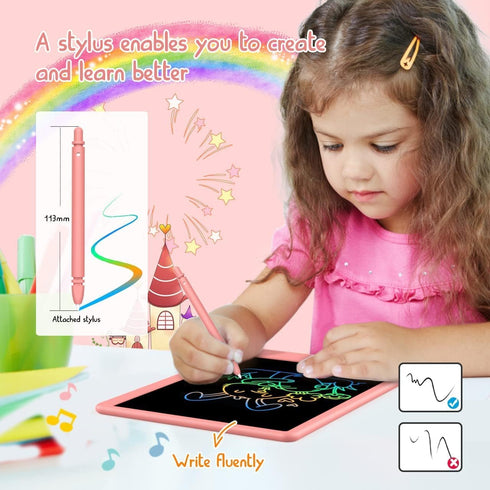 Board,10.5 inch 3 4 5 6 7 8 BUKEBU LCD Writing Tablet Doodle Colorful Drawing Pad,Electronic Drawing Tablet, Drawing