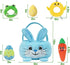 Baby's First Easter Basket Playset, 6ct Stuffed Plush Easter Basket with Bunny, Chick, Carrot, Egg, Frog Toys