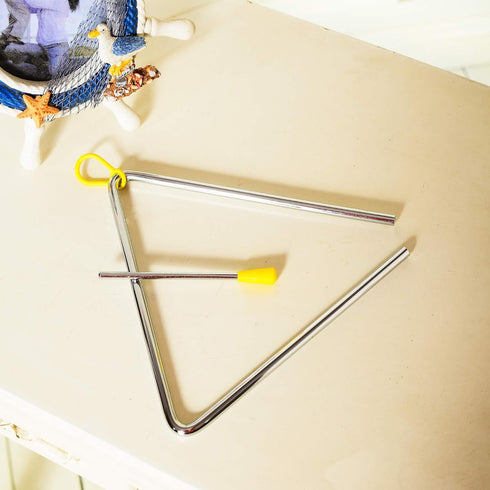 6-Inch Steel Triangle Percussion Instrument with Striker