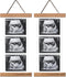 Zyeco 2 Pcs Sonogram Picture Frame, Wooden Magnetic Ultrasound Picture Frame for Refrigerator