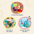 Playset 4 Summer 3+ B. toys Shark Scoop Diving Pool with Finley & Snacks Encourages Active Play & Coordination Easy