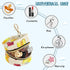 Jam Round Pacifier Storage Case with Zipper, Portable Pacifier Case for Travel, Diaper Bag & Purse, Pacifier Container