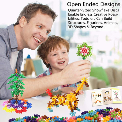 Winlip 330 pcs Building Blocks, Educational Stem Toys, Interlocking Solid Plastic Sets for Preschool Toddlers, Girls &