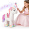 iPlay, iLearn Plush Magic Unicorn Toy W/Remote Control Fairy Magical Wand, Girl