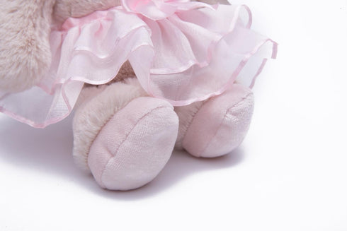 DILLY DUDU Ballerina/Ballet Bunny Plush Toy, Stuffed Animal Rabbit Doll 10-inch (Pink)