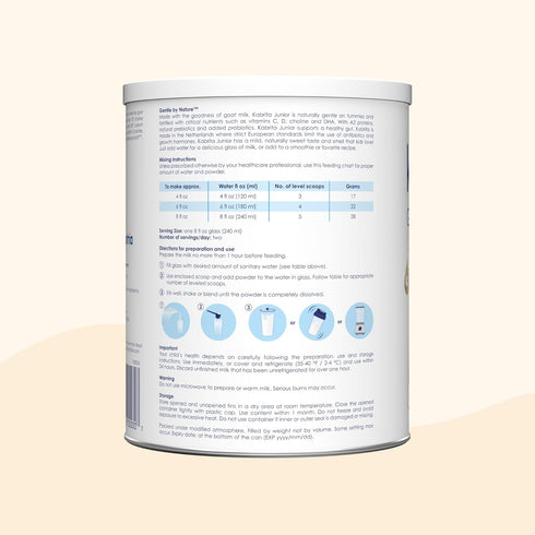 2-7 Immunity Tummies 14Oz Kabrita Junior Goat Milk Powder for Kids - Easy to Digest Powdered Goat Milk Ages - Boosting