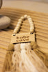 Decocove Babe Cave Sign - Wood Bead Garland - Boho Nursery Wall Decor for Girls and Boys - Neutral Home Decor - Baby