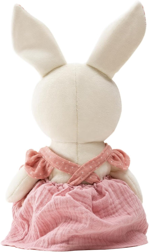 7" Bunny Stuffed Animal Organic Cotton Baby Plush Toys, Easter Stuffed Animal Easter Plush Bunny Soft Cuddly Toy