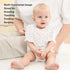 8 Pack Bearmoss Muslin Baby Bibs for Drooling and Teething, Soft Bibs for Girls, Boys, Newborn