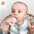 RaZbaby Baby Fruit Feeder Pacifier - Silicone Teething Toy for Infants 6M+, BPA Free, Tan, Add Frozen or Fresh Food