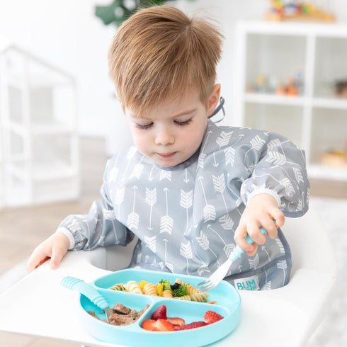 6-24 Bumkins Sleeved Bib for Girl or Boy, Baby and Toddler for Mos