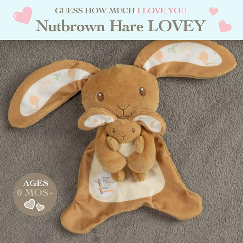 KIDS PREFERRED Guess How Much I Love You Cute Bunny Plush Lovey Crinkle Security Blanket for Infants, Babies, Toddlers and Kids by KIDS PREFERRED