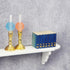 2Pcs White Dollhouse Wall Shelf, 1:12 Scale Miniature Storage for Kitchen Scene Dollhouse Decor