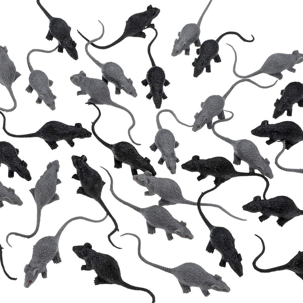 36 Pieces Realistic Fake Mouse, Plastic Mini Rats for Halloween Decoration Supplies