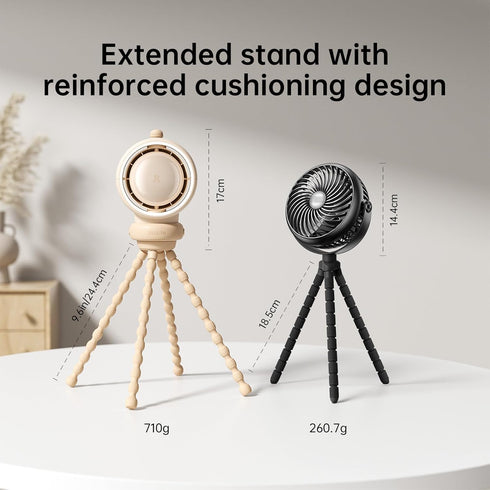 JISULIFE Stroller Fan Baby Large, Safe Bladeless for Crib, Desk, Portable Battery Rechargeable Cooling Fan with Air